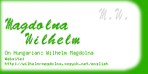 magdolna wilhelm business card